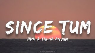 Jani ft Talha Anjum  Since Tum  Lyrics [upl. by Tima]