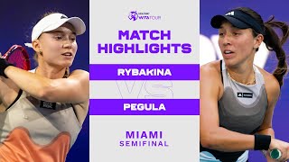 Elena Rybakina vs Jessica Pegula  2023 Miami Semifinal  WTA Match Highlights [upl. by Millicent]