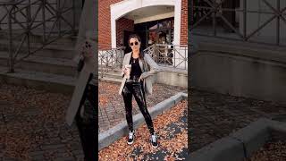 Leather Look  Leather Pants  PVC Leather Faux Leather Leggings Latex Leggings  Lookbook [upl. by Notterb]