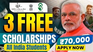 Top 3 Scholarship 2024  Benefit upto ₹70000  Best 3 Scholarship for Students  New Scholarship [upl. by Yeaton348]