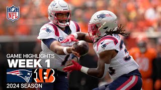 New England Patriots vs Cincinnati Bengals Game Highlights  NFL 2024 Season [upl. by Zoha211]