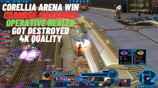 SWTOR  PVP Corellia Arena Win Carnage Marauder Operative Healer got destroyed [upl. by Eniamraj]