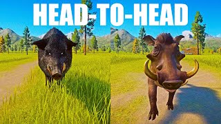 Hogzilla vs Common Warthog A Head to Head Speed Race in Planet Zoo [upl. by Devlin638]