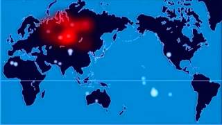 A TimeLapse Map of Every Nuclear Explosion Since 1945 in 3 minutes [upl. by Carlin576]