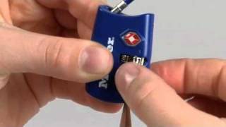 Operating the Master Lock 4688D TSAAccepted Combination Luggage Lock [upl. by Conley]