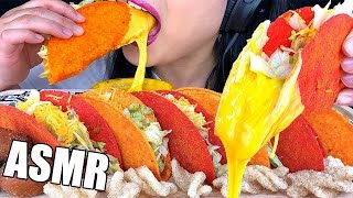 ASMR TACO BELL CHEESY NACHO TACOS  FIERY TACOS CRUNCHY EATING SOUNDS NO TALKING  ASMR PHAN [upl. by Torey]