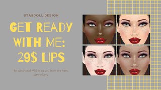 STARDOLL  Luscious Red Lips 💋  Tutorial HAIRWIGLIP Design  Cheap Good Looking Lips [upl. by Erotavlas]