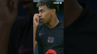 Lamine is MEAN 😈 laligahighlights fcbarcelona shorts [upl. by Ingalls]