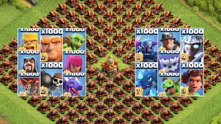 Unlimited Barracks Troops vs Max Scattershot Defense Epic Clash of Clans Showdown [upl. by Derrek]