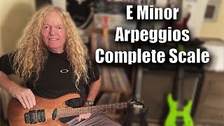 E Minor Arpeggios Complete Scale [upl. by Poll]