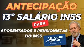 13º Salário INSS  Antecipação do DÉCIMO TERCEIRO salario INSS Banco Mercantil [upl. by Gillan]