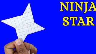 Paper Ninja Star  How to make a origami paper Ninja star weapons 179 [upl. by Ytsenoh329]