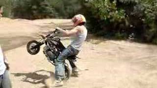 Shoeless Joe rides an SDG 107 Speed Mini dirt bike [upl. by Yerok]