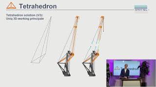 Tetrahedron offshore wind turbine crane on jack up vessel  pitch [upl. by Lesya]