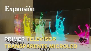 Así se ve el primer televisor transparente Microled de Samsung [upl. by Nnhoj]