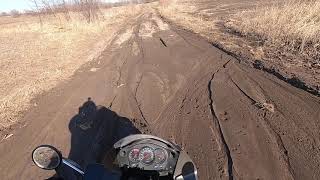 Klr650 deep in deep mud with dunolp d606 rear and mt21 front tire [upl. by Palumbo]