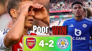 PL Reaction Arsenal edges Leicester City  42 [upl. by Mychael528]