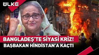 Bangladeşte Siyasi Kriz Başbakan Hindistana Kaçtı haber [upl. by Annirac]