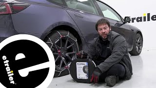 etrailer  Setting up the Konig Tire Chains on your 2022 Tesla Model 3 [upl. by Hans880]