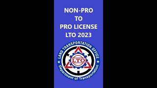 NONPRO to PRO LICENSE LTO 2024 Tagalog [upl. by Belden]