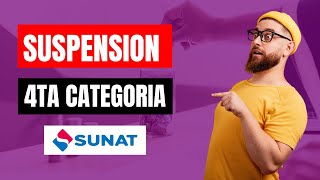 ✅ Como Suspender la Renta Cuarta Categoría SUNAT 2024 [upl. by Funk403]