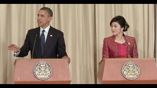 President Obama amp Prime Minister Shinawatra Joint Press Conference [upl. by Goulden]