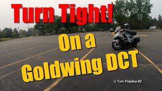 Learn to U Turn a Goldwing DCT  Part 1 [upl. by Adanama389]