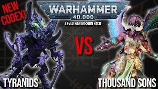 NEW CODEX  Tyranids Vs Thousand Sons  Warhammer 40k 10th Edition Battle Report [upl. by Yllek466]