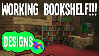 Minecraft Interior  Working Bookshelf Design [upl. by Krissie]