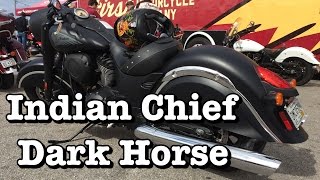 2016 Indian Chief Dark Horse Review  Test Ride [upl. by Leacim]