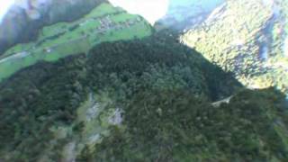 Switzerland base jumping with wingsuit [upl. by Eimot]