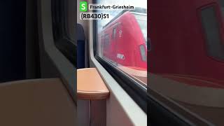 S FrankfurtGriesheim Abfahrt RB430S1➡️RödermarkOberRoden sbahn shorts [upl. by Kimberley]