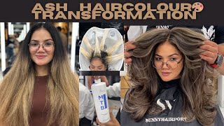 Creamy ash Haircolor haircolour education shortsvideo [upl. by Robaina295]