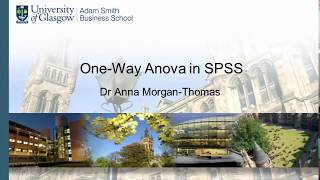 SPSS 24 Tutorial 8 testing for differences using Anova [upl. by Theressa]