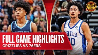 GRIZZLIES vs 76ERS  SALT LAKE CITY SUMMER LEAGUE  FULL GAME HIGHLIGHTS [upl. by Hanahs]