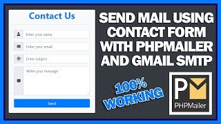 Send Mail Using Contact Form With PHPMailer and Gmail SMTP On Live Hosting Server [upl. by Bennet621]