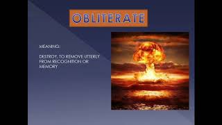 Obliterate Meaning Synonyms Antonyms Examples with Pictures [upl. by Barmen]