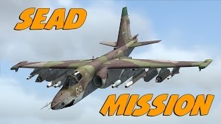 DCS World  SU25T SEAD Mission [upl. by Tewell]