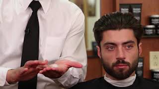 Slicked Back Hair Styled with Gel and Pomade Tutorial [upl. by Aitekram]