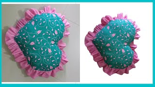 Heart shaped cushion cover design  কিভাবে হার্টশেফ কুশন বানাবেন [upl. by Ardnoet]