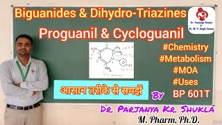 Biguanides amp DihydroTriazines Antimalarials  Proguanil  Cycloguanil Pamoate  BP 601T [upl. by Nilyac]