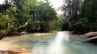 Waterfall Erawan Province of Kanchanaburi Thailand [upl. by Gahan]