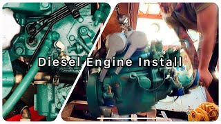 Diesel Engine Install  Sailor Barry amp Hailly Episode 22 [upl. by Nnairol]