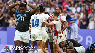 France DETHRONES Fiji in rugby gold medal match behind Antoine Duponts performance  Paris Olympics [upl. by Acissey]