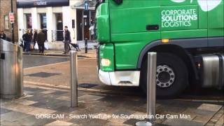 Lidl Lorry get stuck  East Street Southampton GORFCAM Southampton Car Cam Man [upl. by Lissi]