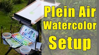 Plein Air Watercolor Setup  Affordable Easel  Shelf  Supplies [upl. by Nade]