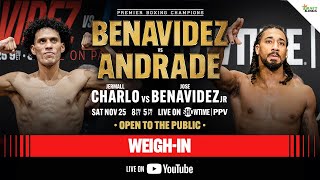 Benavidez vs Andrade OFFICIAL WEIGHIN [upl. by Irama]