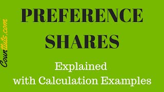 Preference Shares  Cost of preference shares Calculation Examples [upl. by Hrutkay]