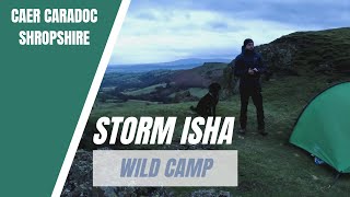 Wild Camp During STORM ISHA  Caer Caradoc Shropshire [upl. by Ruben500]