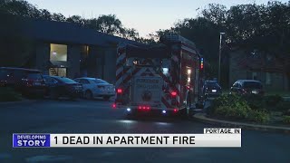 1 fatality in apartment fire overnight according to Portage Fire Department [upl. by Tonina382]